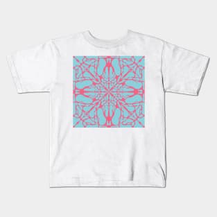 PINK AND BLUE ABSTRACT PATTERN Kids T-Shirt